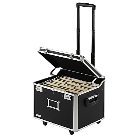 Vaultz Mobile File Chest; Letter/Legal; 15" H x 17 3/8" W X 3/8 W X 14 3X8 "D