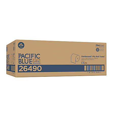 Pacific Blue Ultra® by GP PRO, 1-Ply, 7.87" x 1150', 40% Recycled, White, 6 Rolls per Case