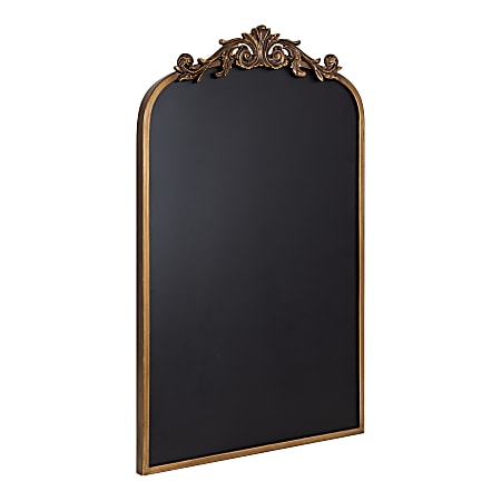 Kate and Laurel Arendahl Framed Decorative Chalkboard, Metal, 19&rdquo; x 30-3/4&rdquo;, Black, Gold Metal Frame