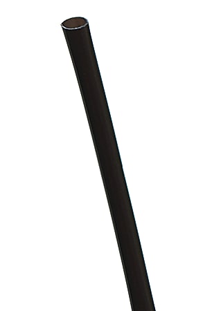 Eco-Products Compostable Straws, Unwrapped, 5-3/4", 100% Recycled, Black, Case Of 20,000 Straws