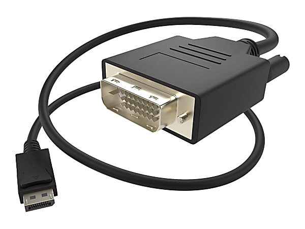 UNC Group - Display cable - dual link - DisplayPort (M) to DVI-D (M) - 15 ft - thumbscrews - black