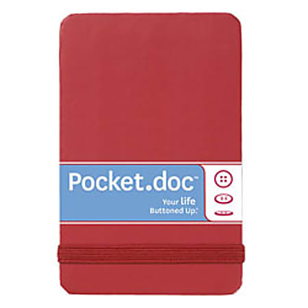 Buttoned Up® By FranklinCovey® Pocket.doc™, 3 5/8" x 2 3/8", Red