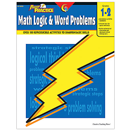 Creative Teaching Press® Power Practice Workbook, Math Logic & Word Problems, Grades 1-2