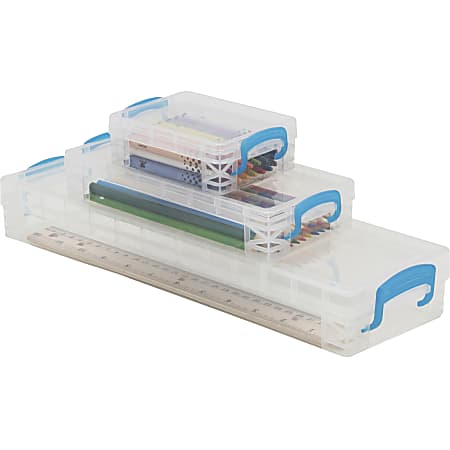 Advantus Super Stacker School Kit - Snap-tight Closure - Heavy Duty - Stackable - Plastic - Transparent - For Pen/Pencil, Marker, Crayon, Ruler, Office, School, Home, Paper Clip, Rubber Band, Craft Supplies, Storage, ... - 1 Each