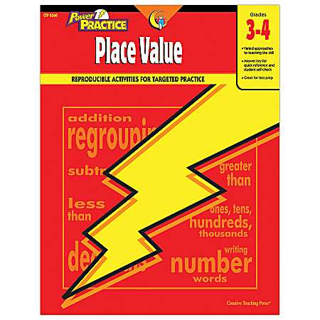 Creative Teaching Press® Power Practice Workbook, Place Value, Grades 3-4