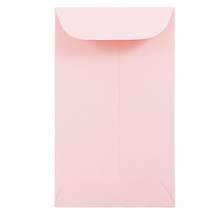 JAM Paper® Coin Envelopes, #3, Gummed Seal, Baby Pink, Pack Of 50 Envelopes