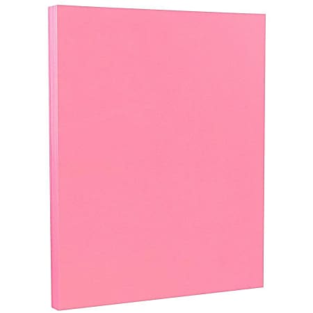JAM Paper® Color Paper, Ultra Pink, Letter (8.5" x 11"), 100 Sheets Per Pack, 24 Lb