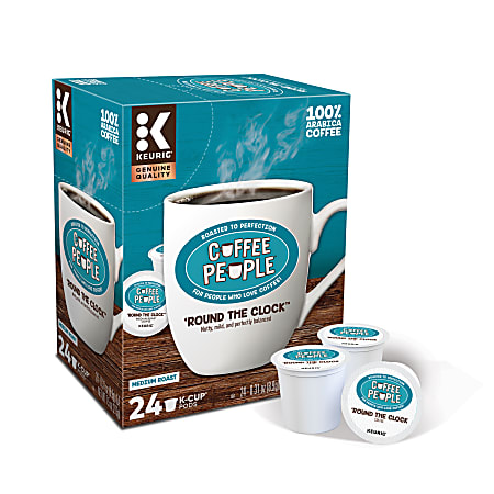Coffee People Single Serve Coffee K Cup Round The Clock Carton Of 24 Office Depot