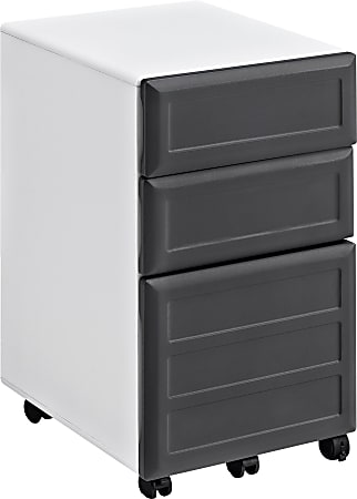 Ameriwood™ Home Pursuit 17"D Vertical 3-Drawer Mobile File Cabinet, Gray/White