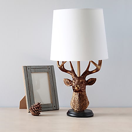 Silver antler table lamp on sale