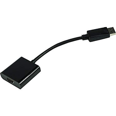VisionTek DisplayPort to HDMI Active Adapter (M/F) - 7" DisplayPort/HDMI A/V Cable for Monitor - First End: 1 x DisplayPort Male Digital Audio/Video - Second End: 1 x HDMI Female Digital Audio/Video - Supports up to 1920 x 1200 - Black