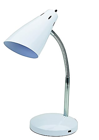 Brenton Studio® LED USB Desk Lamp, Adjustable, 15"H, White