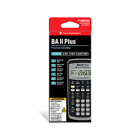Texas Instruments BA II Plus Financial Calculator - Office Depot