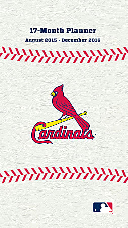 Turner Licensing™ 17-Month Sports Pocket Planner, 3 1/2" x 6", St. Louis Cardinals, August 2015 to December 2016