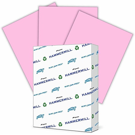 Hammermill® Colors Color Multi-Use Printer & Copy Paper, 10 Reams, Pink, Letter (8.5" x 11"), 5000 Sheets Per Case, 20 Lb