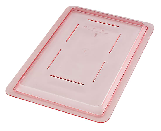 Cambro Camwear Food Box Flat Covers, 12" x 18", Safety Red, Set Of 6 Covers