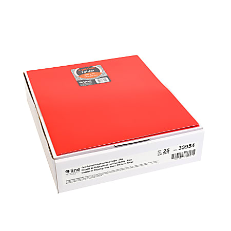 C-Line 2-Pocket Poly Portfolios, Letter Size, Red, Pack