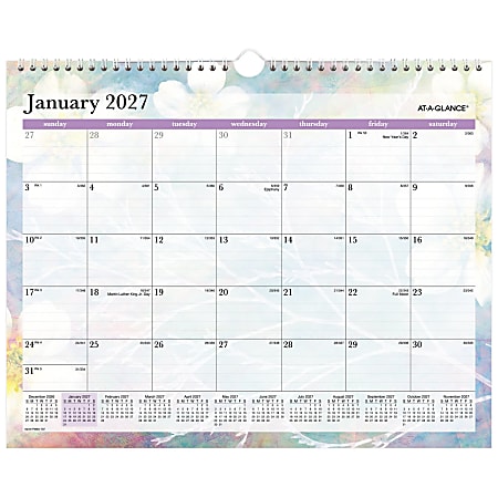 AT-A-GLANCE® Dreams 2027 Monthly Wall Calendar, Medium, 15" x 12"
