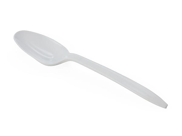 Medline Plastic Spoons, Medium Weight, White, Pack Of 1,000