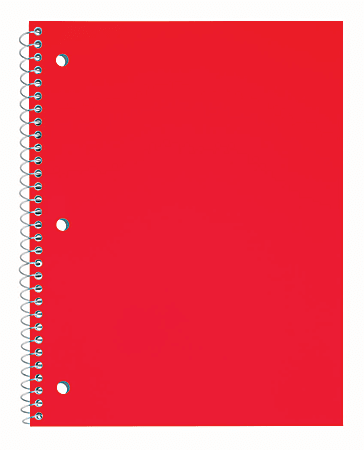 Just Basics® Poly Spiral Notebook, 8" x 10-1/2",
