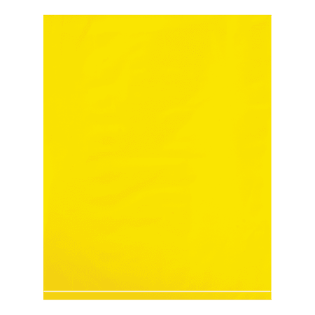 Partners Brand 2 Mil Colored Flat Poly Bags, 12" x 15", Yellow, Case Of 1000