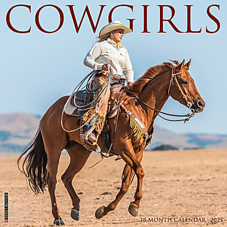2025 Willow Creek Press Hobbies Monthly Wall Calendar, 12” x 12”, Cowgirls, January To December, 42618