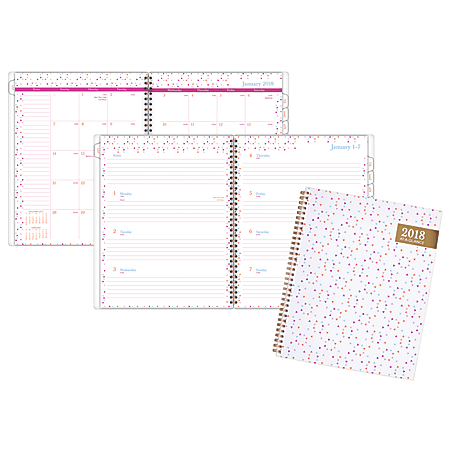 AT-A-GLANCE® Spritz Weekly/Monthly Planner, 8 1/2" x 11", 30% Recycled, Multicolor, January to December 2018 (1048-905-18)