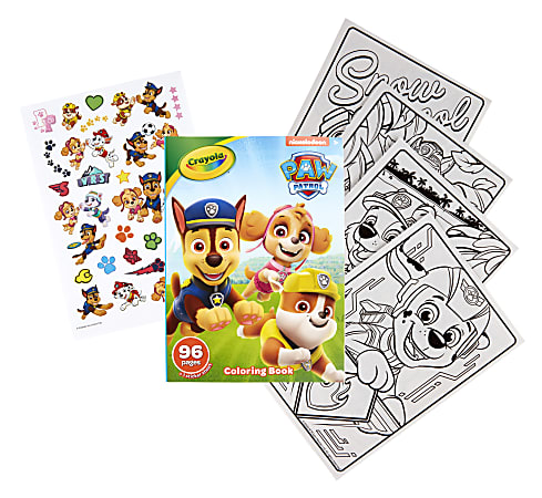 Crayola 96 Page Paw Patrol Coloring Book - Office Depot