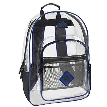 Trailmaker Clear Backpack Blue Office Depot