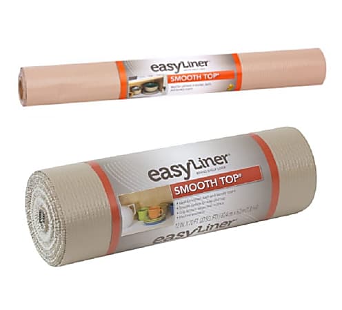 Duck® Brand Smooth Top EasyLiner Non-Adhesive Shelf And Drawer Liner, 20 x  6'/12 x 20, Taupe, Pack Of 2 Rolls