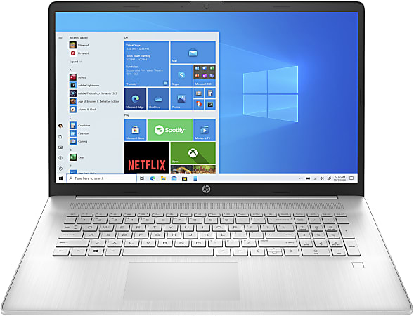 HP 17-cp0124od Laptop, 17.3" Screen, AMD Ryzen 3, 8GB Memory, 256 Solid State Drive, Wi-Fi 6, Windows® 10, 33K73UA#ABA