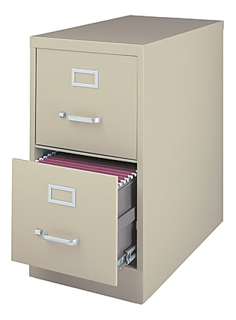 WorkPro® 25"D Vertical 2-Drawer File Cabinet, Putty