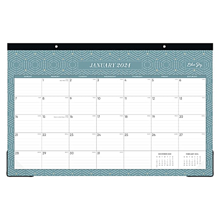 2024 Blue Sky™ Maritza Monthly Desk Pad Planning Calendar, 17" x 11", January to December