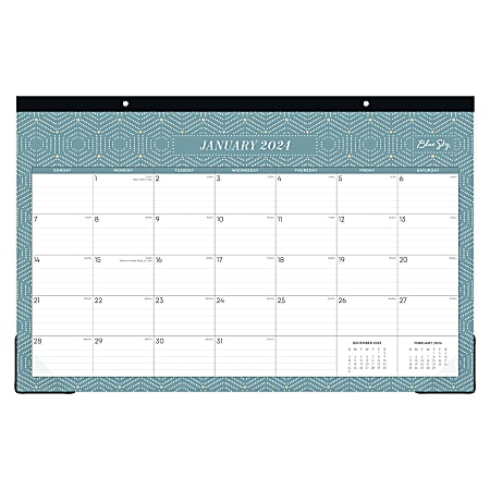 2024 Blue Sky™ Maritza Monthly Desk Pad Planning