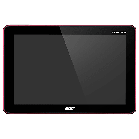 Acer ICONIA TAB A200 Tablet - 10.1" - 1 GB DDR2 SDRAM - NVIDIA Tegra 2 250 Dual-core (2 Core) 1 GHz - 8 GB - Android - 1280 x 800 - Red