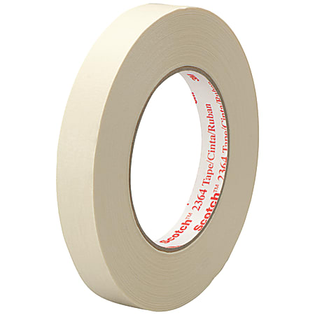 3M™ 2364 Masking Tape, 3" Core, 0.75" x 180', Tan, Pack Of 12