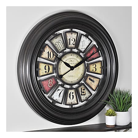 FirsTime & Co.® Industrial Chic Wall Clock, Oil Rubbed Bronze