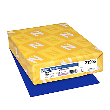 Astrobrights® Color Multi-Use Printer & Copy Paper, 1 Ream, Blast-Off Blue, Letter (8.5" x 11"), 500 Sheets Per Ream, 24 Lb, 94 Brightness