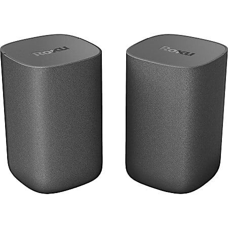 Roku Portable Bluetooth Speaker System - Black - Wall Mountable - Wireless LAN - 2 Pack