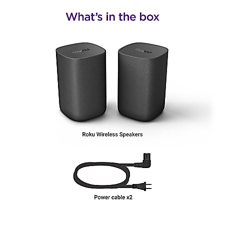 Roku Portable Bluetooth Speaker System Black Wall Mountable