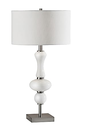 Adesso Natalie Table Lamp 28 34 White, Adesso Brushed Steel Table Lamp