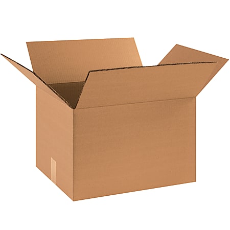 Partners Brand Double-Wall Corrugated Boxes, 10"H x 14"W x 16"D, Kraft, Pack Of 15