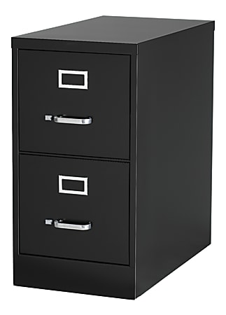 WorkPro® 25”D Vertical File Cabinet, 2-Drawer, Black