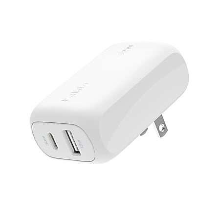Belkin BoostCharge Dual Wall Charger, For Iphone/Samsung/Google, 42W, White, WCB009dqWH