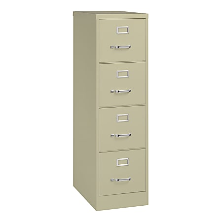 WorkPro® 25”D Vertical File Cabinet, 4-Drawer, Putty