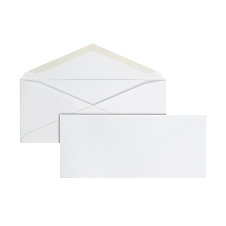 Office Depot® Brand #9 Envelopes, Gummed Seal, White, Box Of 500