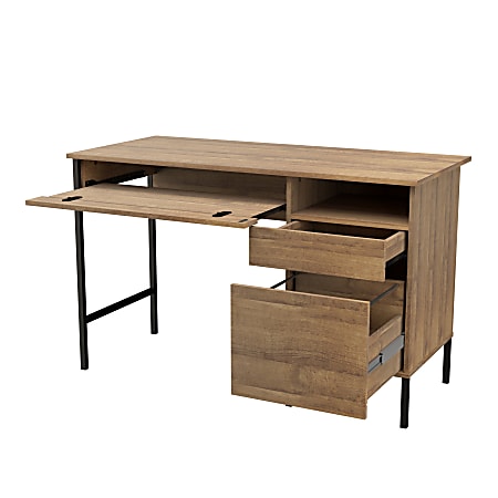 Desk with pull out discount tray