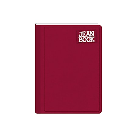 Norma Notebook, Jean, 100 Sheets, College-Ruled, 7-1/2" x 9-3/4", Burgundy, Total Qty 1