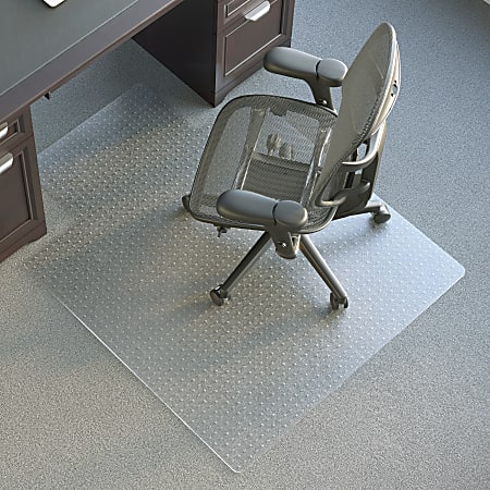 Realspace™ Advantage Commercial Pile Chair Mat, Wide Lip,