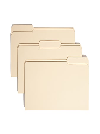 Smead® Manila File Folders, Letter Size, 1/3 Cut,